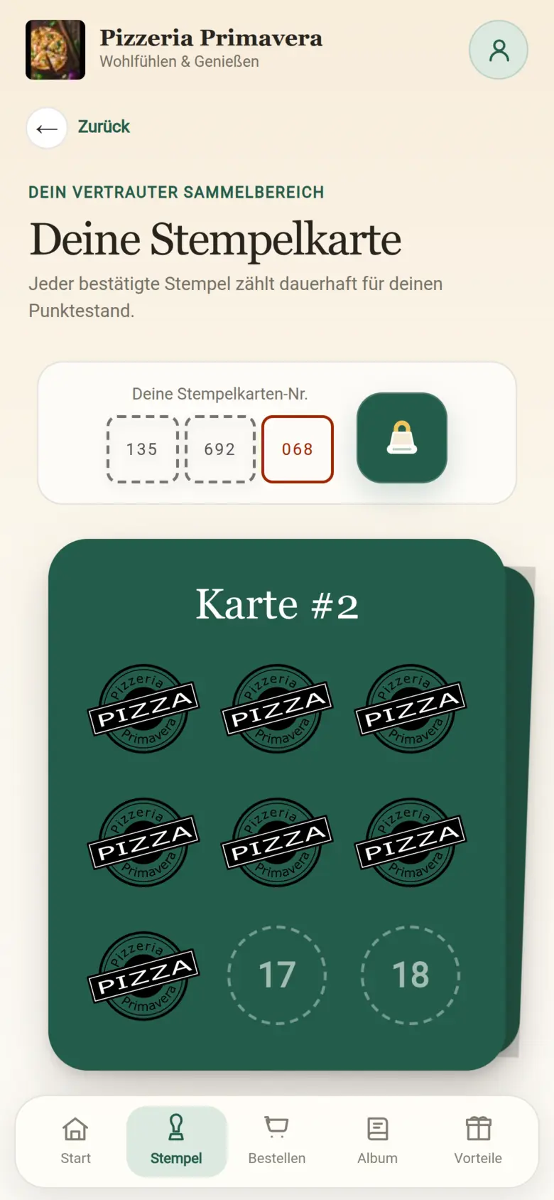 Digitale Stempelkarte in der neuen LokalBonus App